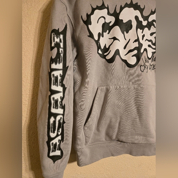 Asaali "Laugh Now Cry Later" Hoodi Sweater Color Grey Size XS - Picture 8 of 12